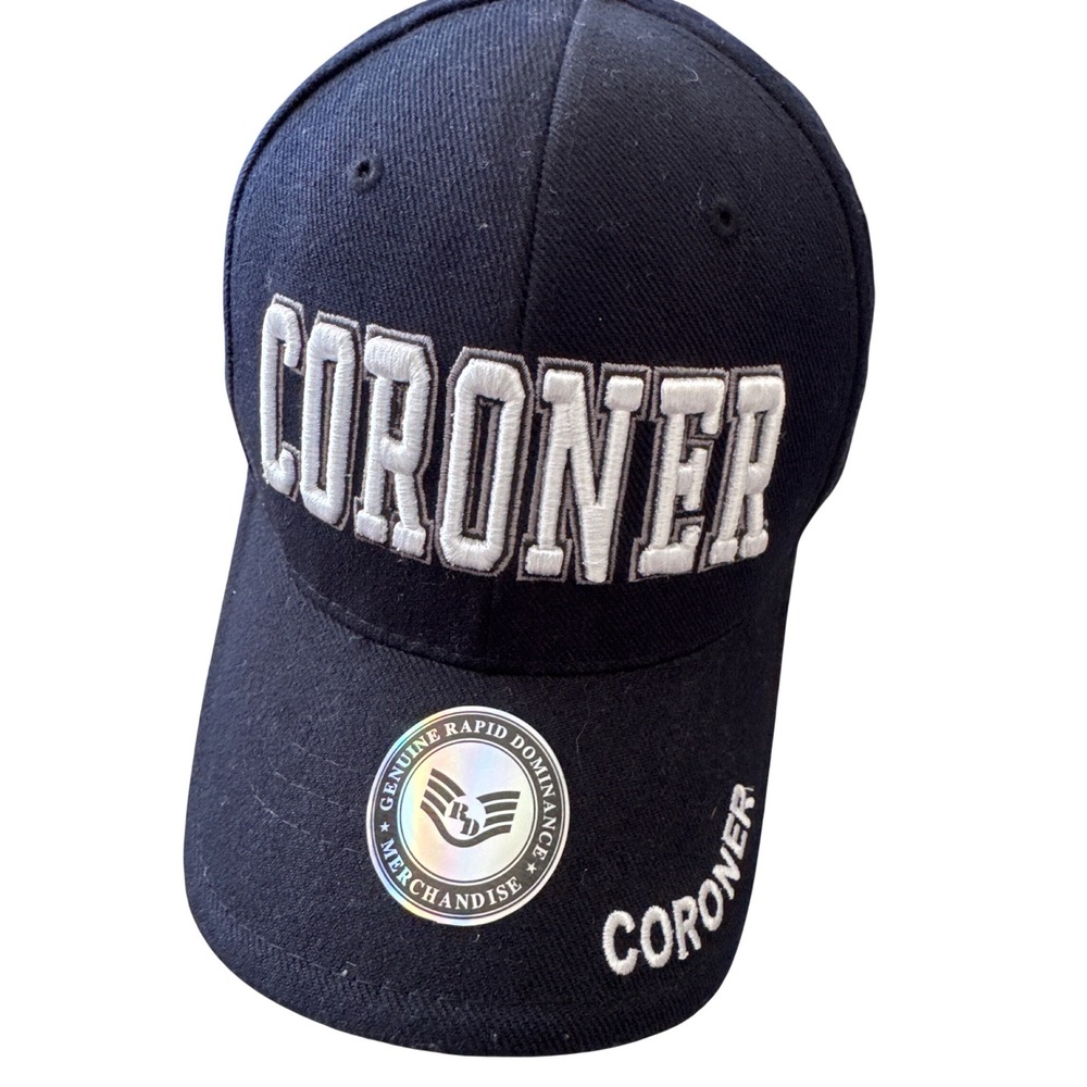 Men's Rapid Dominance baseball cap "CORONER"‎ text holographic logo sticker NWT